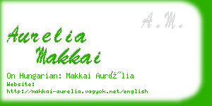 aurelia makkai business card